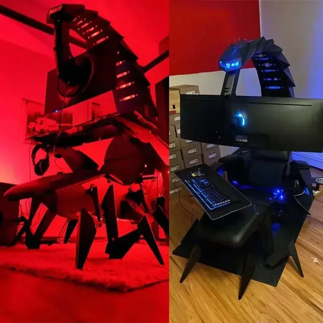 Racing Seat Gaming Chair Cockpit Chair Black Cloth - immagine 2