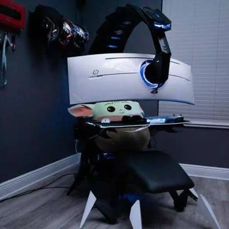 Racing Seat Gaming Chair Cockpit Chair Black Cloth - immagine 3